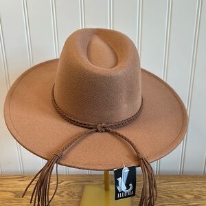Cognac Fedora with Braided Band NWT
